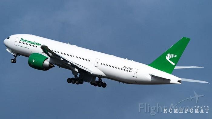 Boeing 777-200 с бортовым номером EZ-A780