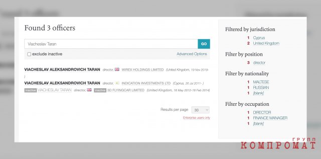 Помимо резидентства Монако у Тарана как минимум был ещё и мальтийский паспорт. На него он оформлял свой европейский бизнес
