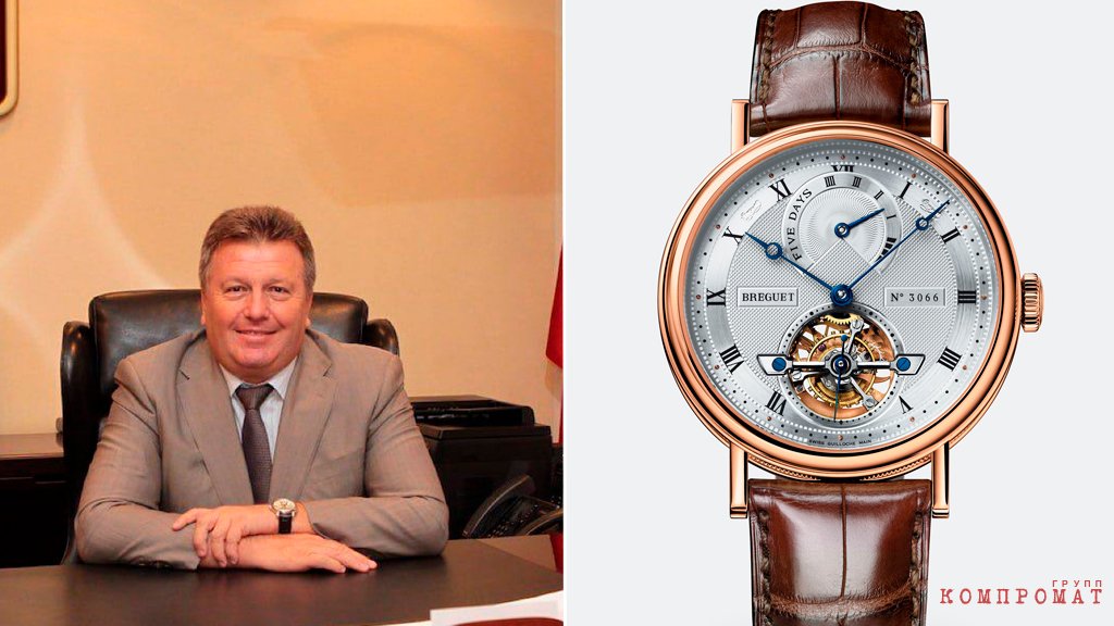 На руке Александра Ефанова часы, очень похожие на Breguet